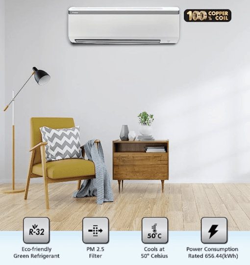 Daikin 1 Ton 3 Star Fixed Speed Split AC (Copper, PM 2.5 Filter, FTL35U, White) - Image 4